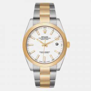 Rolex Datejust 41 Steel Yellow Gold Domed Bezel Mens Watch 126303