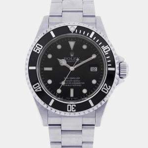 Rolex Black Stainless Steel Sea-Dweller 16600 Automatic Men's Wristwatch 40 mm