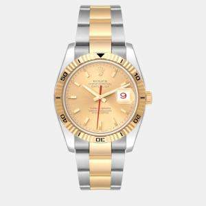 Rolex Datejust Turnograph Steel Yellow Gold Men's Watch 116263 36 mm