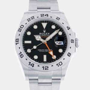 Rolex Black Stainless Steel Explorer II 226570 Automatic Men's Wristwatch 42 mm