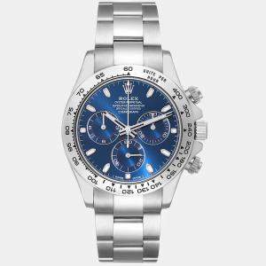 Rolex Daytona Blue Dial White Gold Chronograph Men's Watch 116509 40 mm