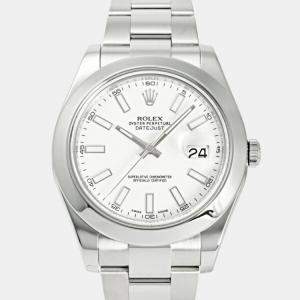 Rolex White Stainless Steel Datejust Ii 116300 Men's Watch 41MM