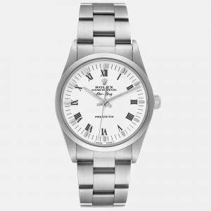 Rolex Air King White Dial Smooth Bezel Steel Men's Watch 34 mm