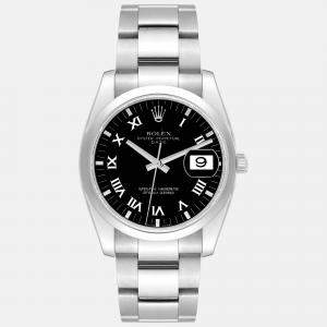 Rolex Date Black Dial Steel Men's Watch 34 mm
