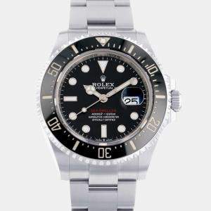 Rolex Black Stainless Steel Sea-Dweller Automatic Men's Wristwatch 43 mm