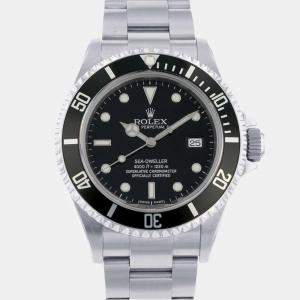 Rolex Black Stainless Steel Sea-Dweller Automatic Men's Wristwatch 40 mm