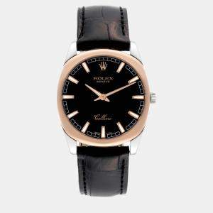 Rolex Cellini Danaos Rose Gold Black Dial Men's Watch 4243 38 mm