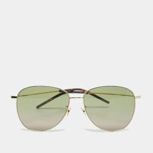 Saint Laurent Black/Gold SL328/K Aviator Sunglasses