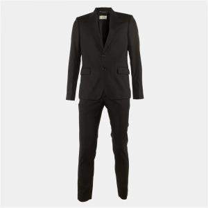 Pre Owned Saint Laurent Paris Black Wool Tailored Suit M/L