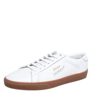Saint Laurent White Leather Court Classic Sneakers Size 43