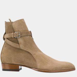 Saint laurent Paris Brown Suede Wyatt 30 Jodhpur Boots Size FR 43