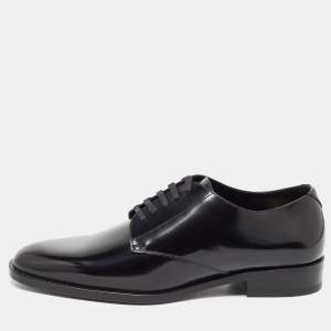 Saint Laurent Black Leather Lace Up Oxfords Size 43