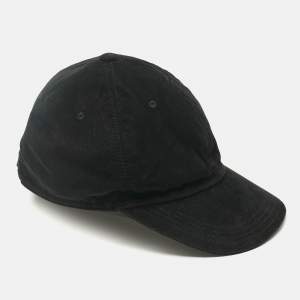 Pre Owned Saint Laurent Paris Black Corduroy Baseball Cap Size 60