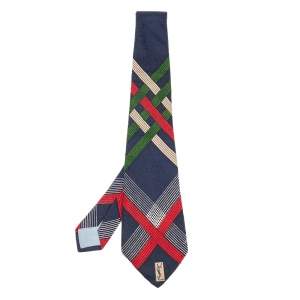 ربطة عنق إيف سان لوران فينتدج تراديشينال حرير مطبوع متعددة الألوان