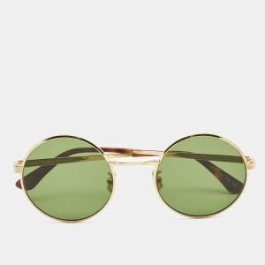 Saint Laurent Green/Gold Classic Round Sunglasses