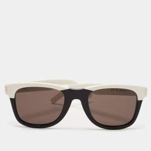 Saint Laurent Black and White Wayfarer Sunglasses