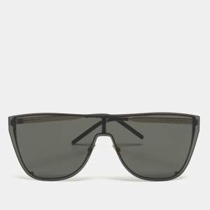 Saint Laurent Black SL-1 B Mask Shield Sunglasses