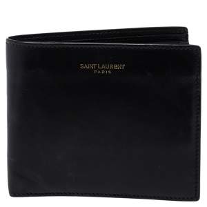 Saint Laurent Black Leather Bifold Wallet