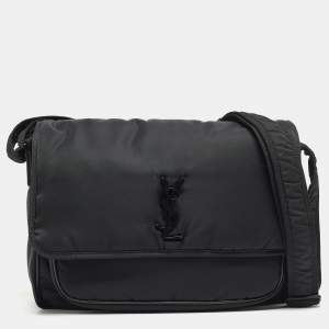 Saint Laurent Black Nylon Niki Messenger Bag
