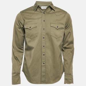 Saint Laurent Green Cotton Shirt M