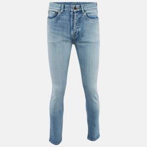 Saint Laurent Blue Denim Ripped Jeans M Waist 29"