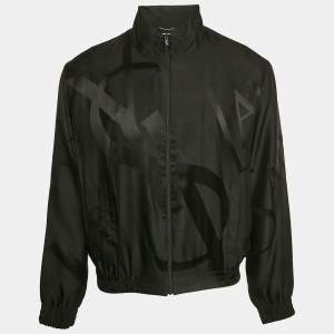 Saint Laurent Paris Black Silk Teddy Cassandre Jacket L