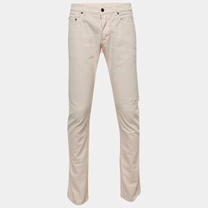 Saint Laurent Pink Ripped Denim Low Waist Jeans M Waist 33"  