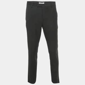 Pre Owned Saint Laurent Paris Black Gabardine Straight Fit Pants XL/Waist 36"