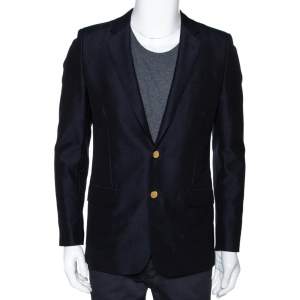Saint Laurent Black Wool Two Buttoned Jacket M