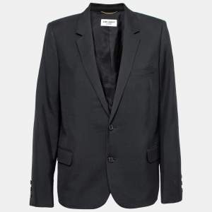Saint Laurent Black Wool Single Breasted Blazer S