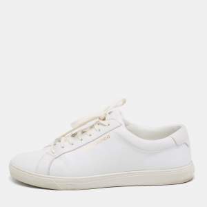 Saint Laurent White Leather Andy Low-Top Sneakers Size 41