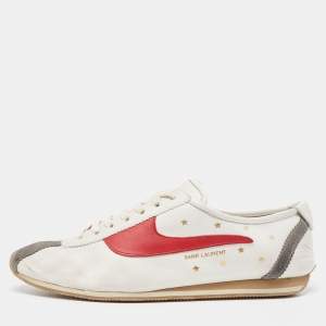 Saint Laurent Tricolor Leather and Suede Jay Star Sneakers Size 41