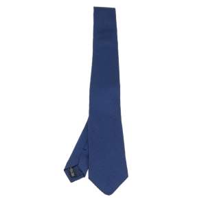 Salvatore Ferragamo Blue Jacquard Silk Tie