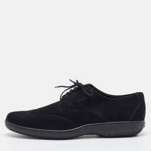 Salvatore Ferragamo Black Suede Lace Up Derby Size 41.5