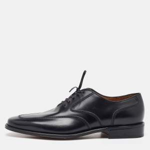 Salvatore Ferragamo Black Leather Lace Up Oxfords Size 41.5