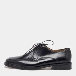 Salvatore Ferragamo Black Leather Lace Up Derby Size 41.5
