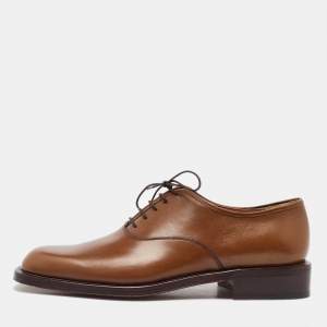 Salvatore Ferragamo Brown Leather Lace Up Oxfords Size 41.5