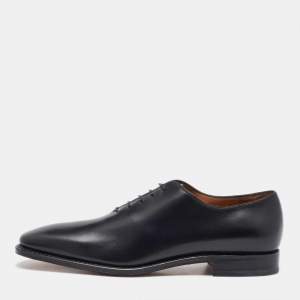 Salvatore Ferragamo Black Leather Lace Up Oxfords Size 41.5