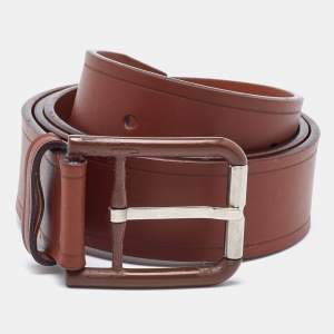 Salvatore Ferragamo Brown Leather Buckle Belt 85CM