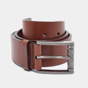 Salvatore Ferragamo Brown Leather Buckle Belt 85CM