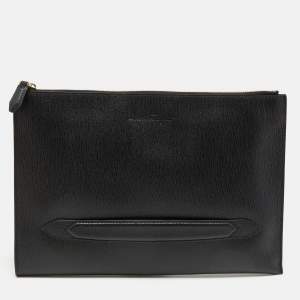 Salvatore Ferragamo Black Leather Revival 3.0 Travel Portfolio