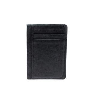 Salvatore Ferragamo Black Leather Card Holder