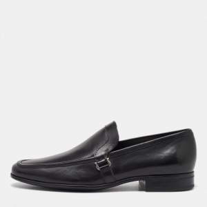 Salvatore Ferragamo Black Leather Penny Loafers Size 41.5