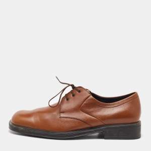 Salvatore Ferragamo Tan Leather Lace Up Derby Size 41.5