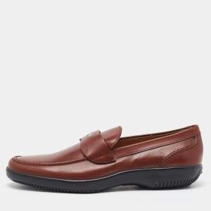 Salvatore Ferragamo Brown Leather Penny Loafers Size 41.5