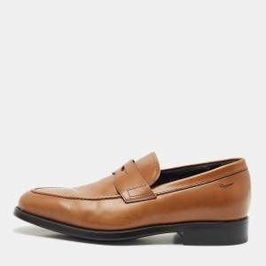 Salvatore Ferragamo Brown Leather Penny Loafers Size 40.5