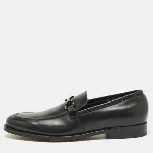 Salvatore Ferragamo Black Leather Seattle Loafers Size 44