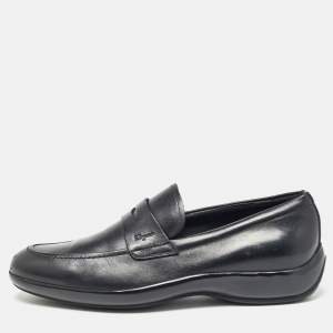 Pre Owned Salvatore Ferragamo Black Leather Penny Loafers Size 41