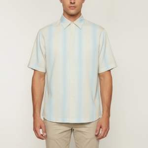 مملوكة مسبقًا Sandro Blue Striped Lawn Mc Rayee Button-Down Shirt L