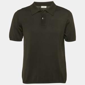 Sandro Black Stretch Knit Polo T-Shirt L